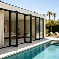 Ventana Abatible de Aluminio Australiana Personalizada AS2047, Doble Acristalamiento con Malla Mosquitera Plegable, Apertura Horizontal