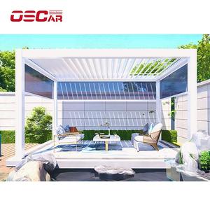 Toit à persiennes en aluminium <span class=keywords><strong>Pergola</strong></span> <span class=keywords><strong>rétractable</strong></span> Jardin Patio Deck Extérieur Système de toit automatique avec rideau en <span class=keywords><strong>toile</strong></span> <span class=keywords><strong>Pergola</strong></span> - Product Image 2