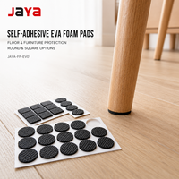 JAYA Patins de protection autocollants réutilisables en plastique pour pieds de meubles, ronds et carrés, pour tables, armoires et canapés