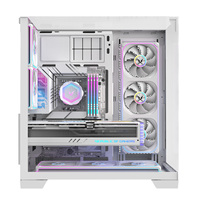 Gabinete de PC para Juegos Ruix O11Vision-White, Compatible con ATX BTF, Vista Completa Lateral y Superior, Cristal Templado