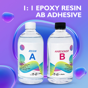 Keo pha lê độ thấm cao 1000ml, tỷ lệ pha trộn 1:1, nhựa Epoxy, chống ố vàng, bao bì hộp màu, chất kết dính & chất bịt kín - Product Image 3