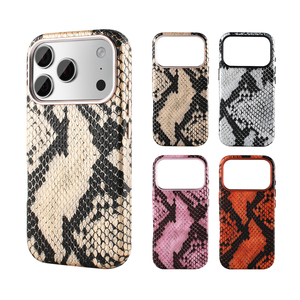 เคสไอโฟนหนัง PU ลายหนังงู ขอบกล้องเคลือบไฟฟ้า ป้องกันการกระแทกได้อย่างเต็มรูปแบบ มีหลายเฉดสี - Product Image 1