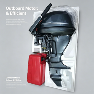 Moteur hors-bord à essence 2 temps 20 CV, léger et facile d'entretien, pour petits bateaux, kayaks et pêche quotidienne en eau peu profonde - Product Image 2