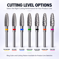 Fraise à ongles en carbure personnalisée avec motifs de coupe multiples, embout de ponçage électrique de 3/32 pouces pour marques et distributeurs de produits pour ongles