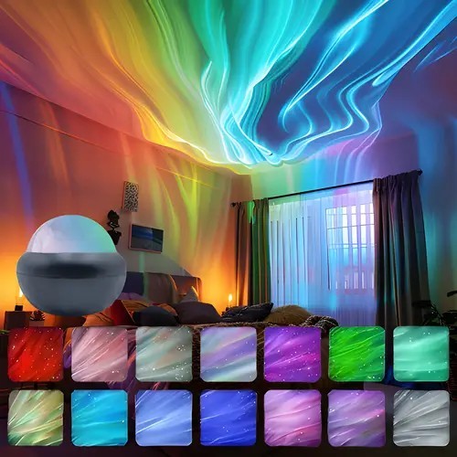 2025 New Style Aurora Starry Sky Projector LED Mood/Night Light for Party Decoration & Children's Gift
