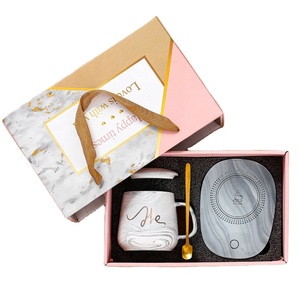 New Product <strong>Ideas</strong> 2026 Ceramic Constant Temperature Cup Coaster Coffee Cup Anniversary Business Event <strong>Girlfriend</strong> <strong>Gift</strong> Box Set - Product Image 1