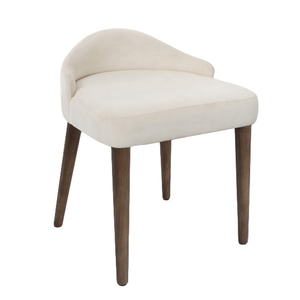 Hot <span class=keywords><strong>Sale</strong></span> Modern Walnut Color Vanity Stool 4-Legged Tecido Otomano para quarto e sala de estar usado em casa e mobília do hotel - Product Image 2