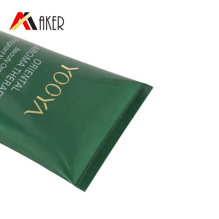 Venta caliente verde de 250ml de cosméticos de embalaje de plástico de tubo con tapa flip top