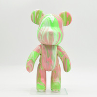 Kits Fluid Bear, ensemble de peinture embryonnaire blanche, porte-clés, ours fluide violent, jouets DIY, ornements créatifs faits à la main, peinture acrylique