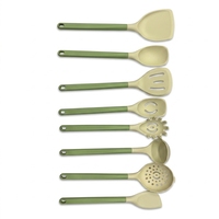 Ustensiles de cuisine : Ensemble de 8 pièces d'ustensiles de cuisson, spatule en silicone, cuillère de cuisine, spatule antiadhésive, racloir avec manche en plastique