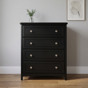 European Design Durable Roomy 4-<b>Puller</b> Nightstand Storage Chest with Handles for Apartment Living Room - Product Image 6