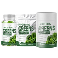 Gummies Superfood Verts Marque Blanche Formule Personnalisée avec Extraits de Légumes Verts Vitamines Minéraux Fabrication Nutritionnelle OEM