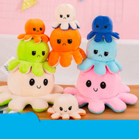 Poulpe réversible en peluche brodé ours jeu poupées PP coton rempli maille couette pour les anniversaires