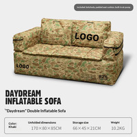 Canapé gonflable double d'extérieur Daydream avec pompe à air intégrée, gonflage automatique, matériau PVC - Confortable et portable pour le camping