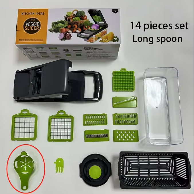 green-14 pieces set-spoon