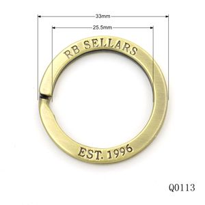 Anillos de llavero de Metal personalizados de moda antigua Anillo dividido personalizado de estilo clásico con regalos de promoción de texto grabado - Product Image 3