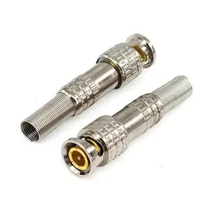 Fosvision High quality RF Coaxial RG59 RG6 75-5 Solderless Screw bnc connector for cctv cable