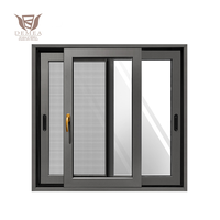 Ventanas Corredizas de Aluminio con Marco de Acero Inoxidable, Vidrio Low-e, Malla Protectora, Rotura Térmica Horizontal, Diseño Minimalista para Casa