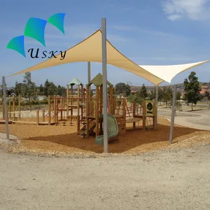 big size playground Triangle outdoor shade structure Polyethylene sails