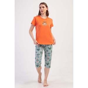Combinaison de nuit ovale à manches courtes et col rond pour femmes - Product Image 4