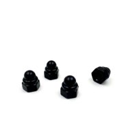 Écrou dôme monobloc M3 M4 M5 M6 M8 M12 noir pur pour protection et décoration