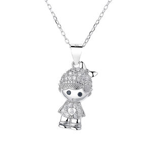 925 in argento Sterling romantico carino per ragazze e bambini ciondolo zircone in pietra rodiato gioielli per matrimoni feste regalo - Product Image 6