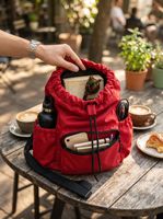 Sac à dos décontracté à cordon de serrage, impression de logo personnalisée, séparation sec-humide, imperméable, léger, 20L, polyester, unisexe
