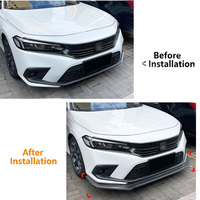 Pour Honda Civic 11e génération 2021+ : Diffuseur avant inférieur ABS, lèvre de pare-chocs avant, séparateur, spoiler – Accessoires automobiles