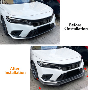 Per Honda Civic 11a Generazione 2021+ Diffusore Anteriore Inferiore in ABS, Splitter per Paraurti Anteriore, Spoiler, Accessori Auto - Product Image 4