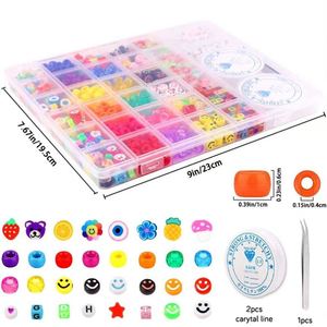 ชุดลูกปัดดินโพลิเมอร์และลูกปัดตัวอักษร 30 สี บรรจุในกล่องพลาสติก - Product Image 3
