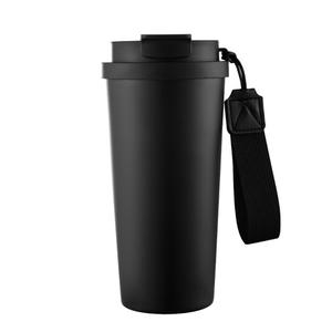 Vaso Térmico de Acero Inoxidable de 5ª Generación, 16 oz, con Asa, Diseño Recto, para Uso en Movimiento - Product Image 1