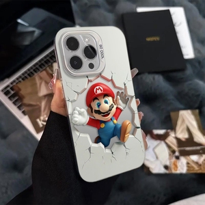 Mario phim hoạt hình thiết kế phá vỡ tường cho Apple Promax iphone16 mô hình mới hơn-tiên tiến 13 16 trường hợp điện thoại di động hợp thời trang 12 tính năng - Product Image 6