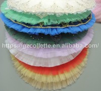 Tutu de ballet professionnel personnalisé pour filles, tenue de performance classique en gris