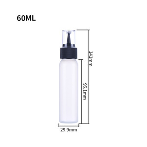 Botella de Plástico Translúcida con Boquilla Larga y Tapa, Envase de Plástico Suave para Pegamento de Pestañas, Uñas, Aceite Capilar, Dispensador de Líquidos DIY - Product Image 3