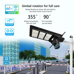 Đèn năng lượng mặt trời ngoài trời 300W 200W 4G Wifi chống nước, tích hợp <span class=keywords><strong>camera</strong></span> giám sát ban đêm CMOS, đèn đường năng lượng mặt trời - Product Image 4