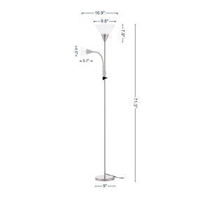 Stock en entrepôt aux États-Unis, livraison directe, lampadaire Tochiere de 71,3 pouces - Product Image 1
