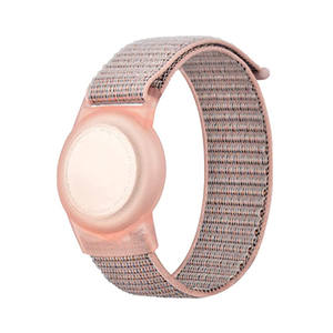 2 packs de bracelets pour enfants pour <span class=keywords><strong>AirTag</strong></span>, étui de protection en nylon pour <span class=keywords><strong>Apple</strong></span> <span class=keywords><strong>AirTag</strong></span>, bracelet réglable anti-perte. - Product Image 3