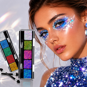 <span class=keywords><strong>Paleta</strong></span> <span class=keywords><strong>de</strong></span> <span class=keywords><strong>Sombras</strong></span> <span class=keywords><strong>de</strong></span> Ojos Vegana GP con Logotipo Personalizado, 5 Colores, Gel con Brillo, Resistente al Agua, Alta Pigmentación - Product Image 2