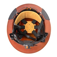 Casque de sécurité en fibre de verre haute résistance, résistant aux chocs, pour chantier, 6 points de suspension, conception sans fentes