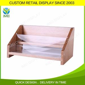 Espositore per carte regalo espositore per carte regalo espositore da banco in legno con design personalizzato - Product Image 3