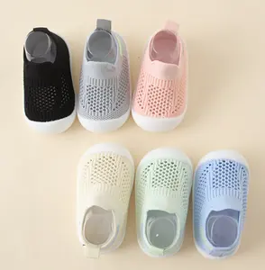 Sommer kinder ausgehöhlt fliegende gewebte dünne Anti-Drop-Baby-Schuhe mit weichen Sohlen Baby-Wanderschuhe