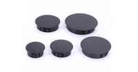 Tapones de plástico de nylon de 5-75 mm, negros y blancos, con cabeza abovedada, tapas redondas a presión para paneles
