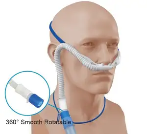 Cánula nasal de alto flujo para terapia de oxígeno de PVC médica desechable EOS HFNC para adultos