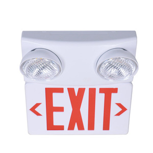 Luz de advertencia de emergencia brillante recargable Caja de luz de salida de punto doble Iluminación de evacuación de batería para uso en interiores Material plástico - Product Image 3