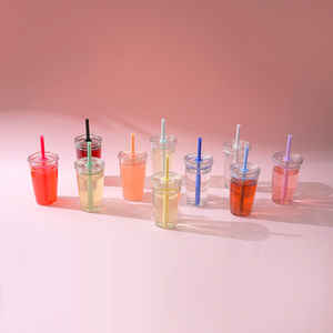 Mehrfarbiger Tritan-Trinkbecher in Lebensmittelqualität, 350ml, mit neuem Design, farbenfrohes Trinkgeschirr für Milchtee & Kaffee - Product Image 6