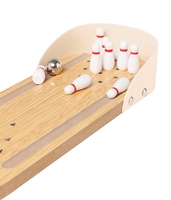 Mini-jeu de bowling de bureau en bois pour enfants, avec pistes de tir et jouets de doigt