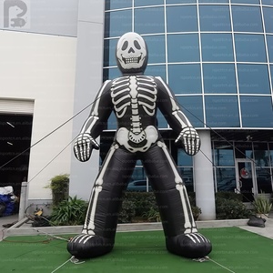 Statua Gonfiabile Gigante di Scheletro Umano Alto, Personaggio Teschio per il Giorno dei Morti, per Halloween/Giardino/Piazza/Pubblicità Festiva/Carnaval - Product Image 2