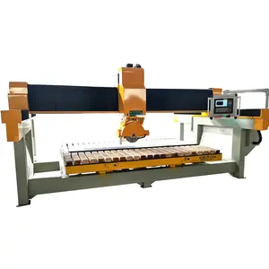 Auto 5 aixs stone cutting machine quartz granite cutting machine marble bridge saw cutting machine stone cnc cutter