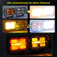 Focos Proyectores LED de 100W con Lente, IP68, 12V 24V, 4 Pulgadas, Blanco, Amarillo, Ámbar, DRL, para Camiones Todoterreno, ATV, UTV