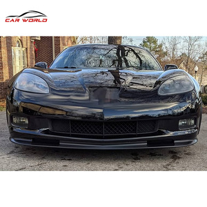CARWORLD Spoiler de pare-chocs avant en plastique ABS de style OE de haute qualité 05-13 C6 Z06 Noir - Product Image 4